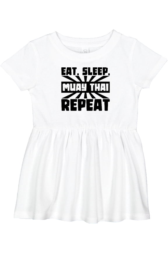 Eat, Sleep, Muay Thai, Repeat Girls Baby Dress