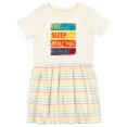 thumbnail image 1 of Inktastic Eat Sleep Muay Thai Repeat Girls Toddler Dress, 1 of 5
