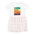 thumbnail image 1 of Inktastic Eat Sleep Muay Thai Repeat Girls Toddler Dress, 1 of 5