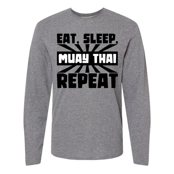 Inktastic Eat, Sleep, Muay Thai, Repeat Long Sleeve T-Shirt