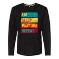 thumbnail image 1 of Inktastic Eat Sleep Muay Thai Repeat Long Sleeve T-Shirt, 1 of 5