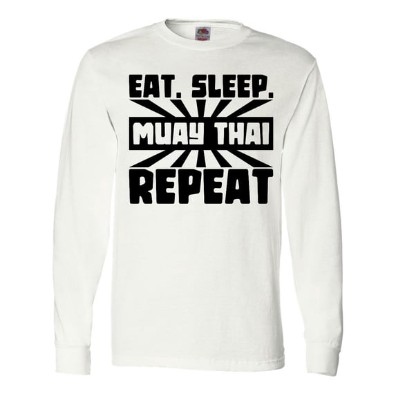 Inktastic Eat, Sleep, Muay Thai, Repeat Long Sleeve T-Shirt