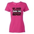 thumbnail image 1 of Inktastic Eat, Sleep, Muay Thai, Repeat Women's T-Shirt, 1 of 5