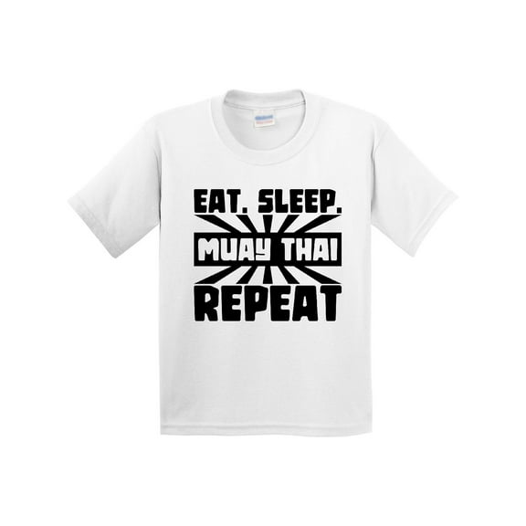 Inktastic Eat, Sleep, Muay Thai, Repeat Youth T-Shirt