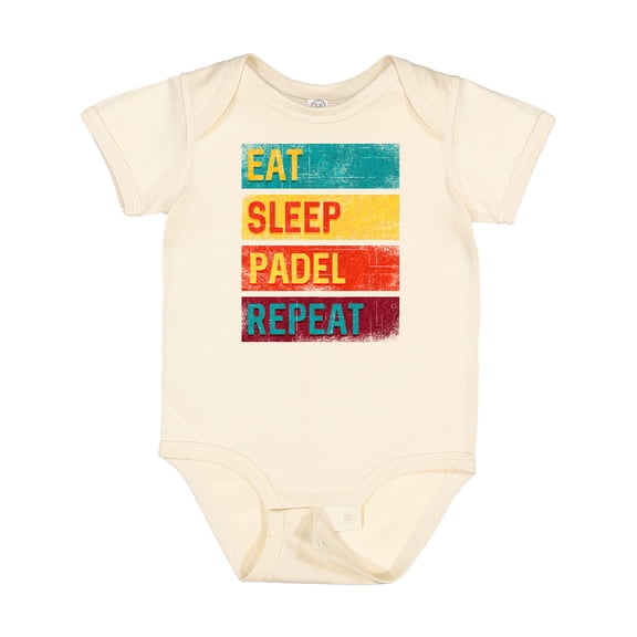 Inktastic Eat Sleep Padel Repeat Boys or Girls Baby Bodysuit