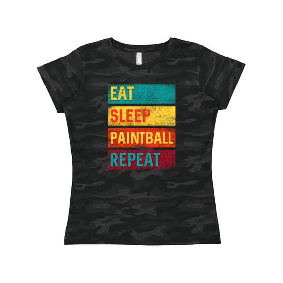 Inktastic Eat Sleep Paintball Repeat Women's T-Shirt