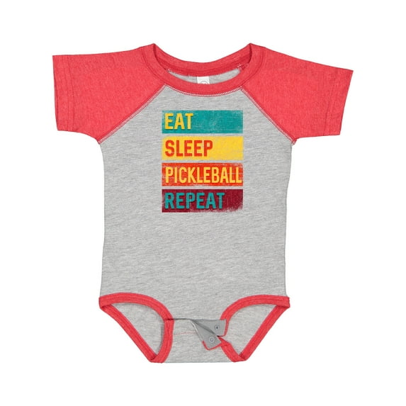 Inktastic Eat Sleep Pickleball Repeat Boys or Girls Baby Bodysuit