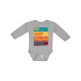 thumbnail image 1 of Inktastic Eat Sleep Pickleball Repeat Boys or Girls Long Sleeve Baby Bodysuit, 1 of 5