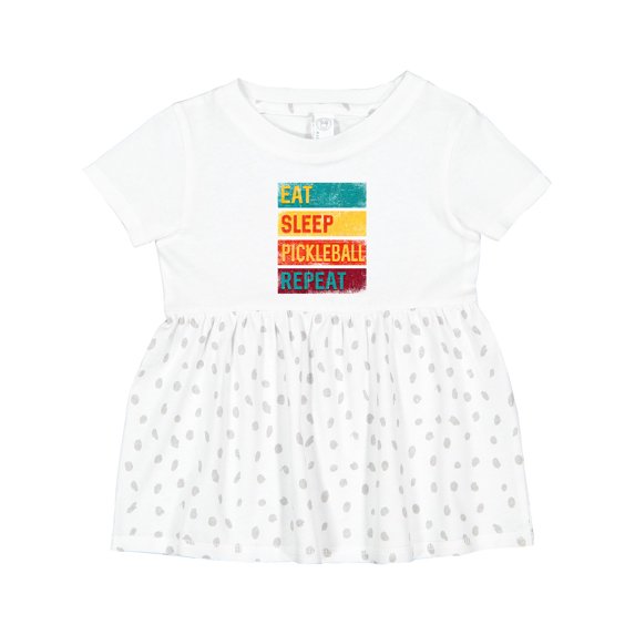 Inktastic Eat Sleep Pickleball Repeat Girls Baby Dress