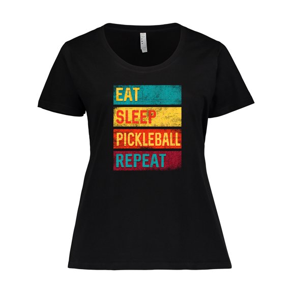Inktastic Eat Sleep Pickleball Repeat Women's Plus Size T-Shirt