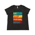 thumbnail image 1 of Inktastic Eat Sleep Pickleball Repeat Women's Plus Size T-Shirt, 1 of 5
