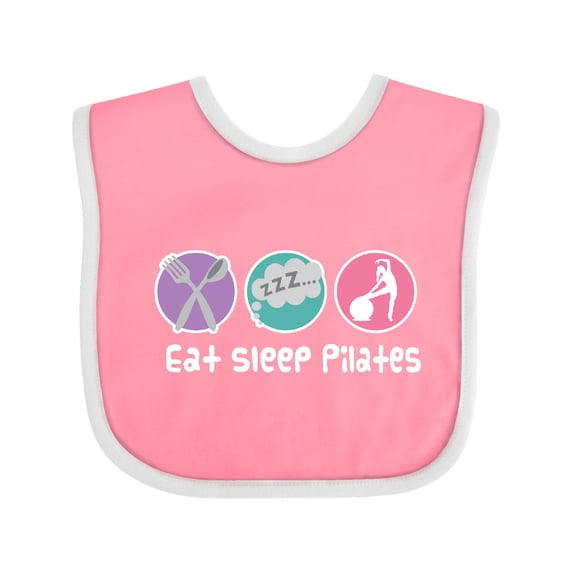 Inktastic Eat Sleep Pilates Girls Baby Bib