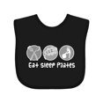 thumbnail image 1 of Inktastic Eat Sleep Pilates Girls Baby Bib, 1 of 4