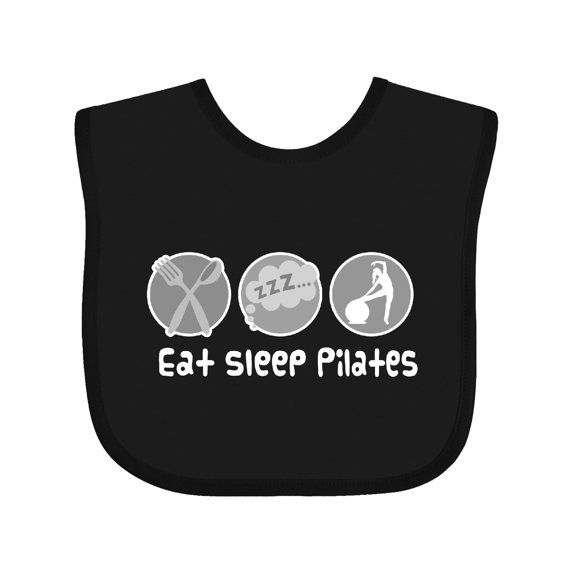 Inktastic Eat Sleep Pilates Girls Baby Bib
