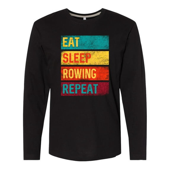 Inktastic Eat Sleep Rowing Repeat Long Sleeve T-Shirt