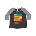 thumbnail image 1 of Inktastic Eat Sleep Rowing Repeat Women's Plus Size T-Shirt, 1 of 5