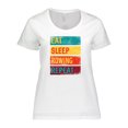 thumbnail image 1 of Inktastic Eat Sleep Rowing Repeat Women's Plus Size T-Shirt, 1 of 5