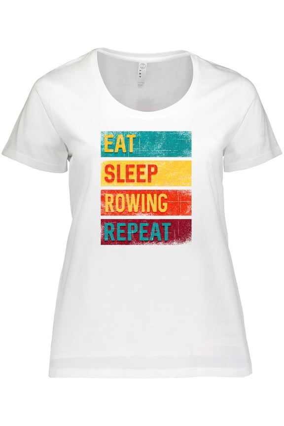 Eat Sleep Rowing Repeat Women's Plus Size T-Shirt
