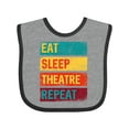 thumbnail image 1 of Inktastic Eat Sleep Theatre Repeat Drama for Actor Boys or Girls Baby Bib, 1 of 4