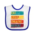 thumbnail image 1 of Inktastic Eat Sleep Theatre Repeat Drama for Actor Boys or Girls Baby Bib, 1 of 4