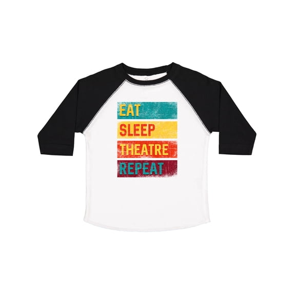 Inktastic Eat Sleep Theatre Repeat Drama Gift for Actor Boys or Girls Toddler T-Shirt