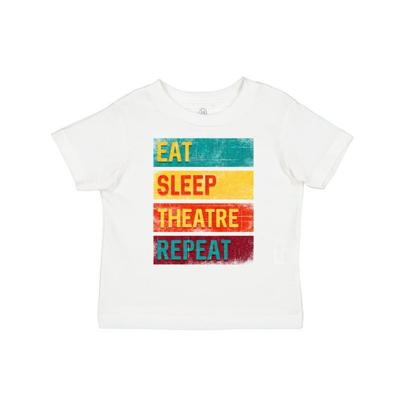 Inktastic Eat Sleep Theatre Repeat Drama Gift for Actor Boys or Girls Toddler T-Shirt