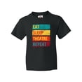 thumbnail image 1 of Inktastic Eat Sleep Theatre Repeat Drama Gift for Actor Youth T-Shirt, 1 of 5