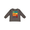 thumbnail image 1 of Inktastic Eat Sleep Trains Repeat Boys or Girls Long Sleeve Toddler T-Shirt, 1 of 5