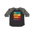 thumbnail image 1 of Inktastic Eat Sleep Trains Repeat Boys or Girls Toddler T-Shirt, 1 of 5