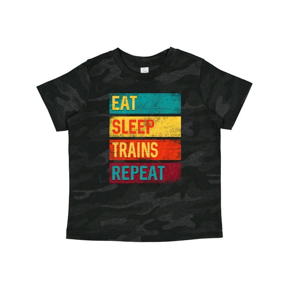 Inktastic Eat Sleep Trains Repeat Boys or Girls Toddler T-Shirt