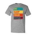 thumbnail image 1 of Inktastic Eat Sleep Trains Repeat T-Shirt, 1 of 5