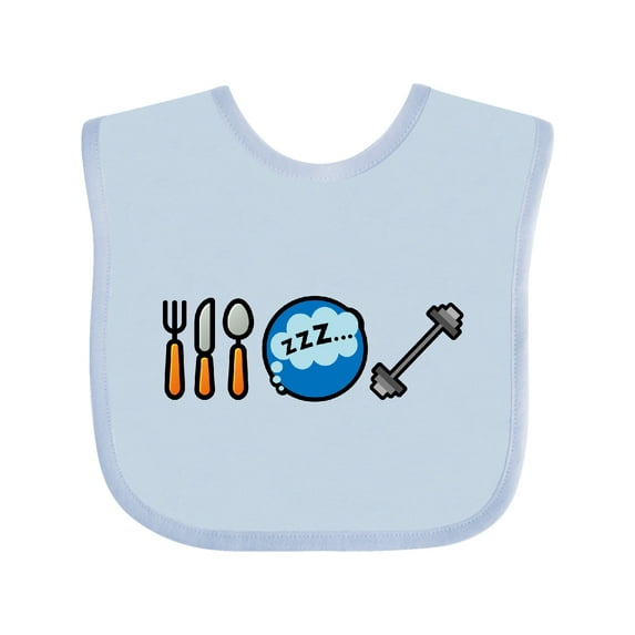 Inktastic Eat Sleep Weightlifting Boys or Girls Baby Bib