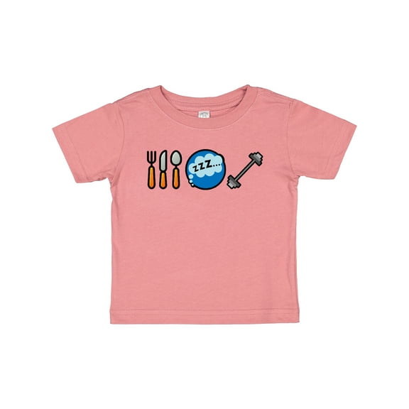 Inktastic Eat Sleep Weightlifting Boys or Girls Baby T-Shirt