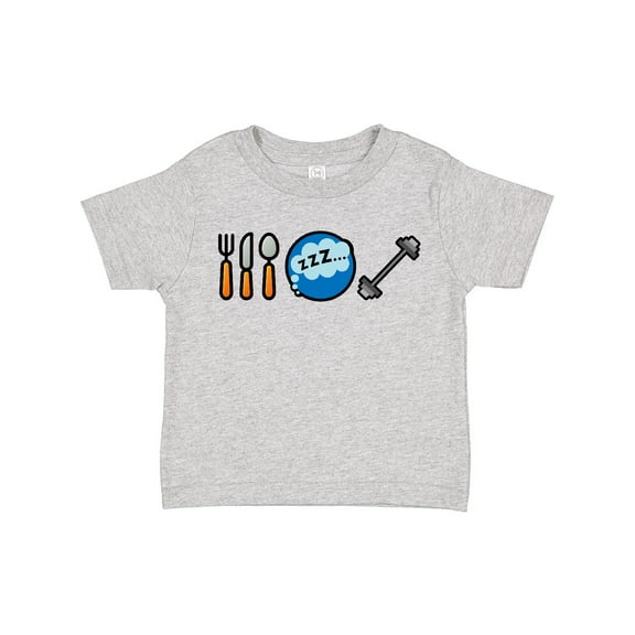 Inktastic Eat Sleep Weightlifting Boys or Girls Toddler T-Shirt