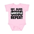 thumbnail image 1 of Inktastic Eat, Sleep, Wrestle, Repeat Boys or Girls Baby Bodysuit, 1 of 5