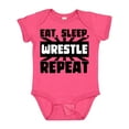 thumbnail image 1 of Inktastic Eat, Sleep, Wrestle, Repeat Boys or Girls Baby Bodysuit, 1 of 5