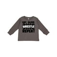 thumbnail image 1 of Inktastic Eat, Sleep, Wrestle, Repeat Boys or Girls Long Sleeve Toddler T-Shirt, 1 of 5
