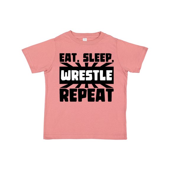 Inktastic Eat, Sleep, Wrestle, Repeat Boys or Girls Toddler T-Shirt