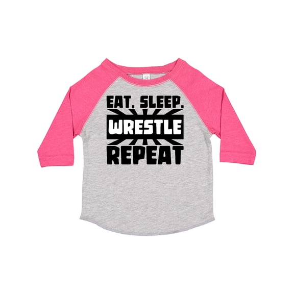 Inktastic Eat, Sleep, Wrestle, Repeat Boys or Girls Toddler T-Shirt