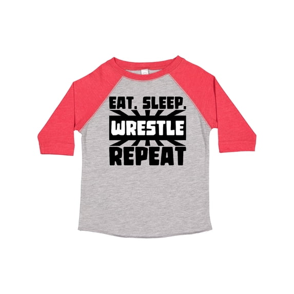Inktastic Eat, Sleep, Wrestle, Repeat Boys or Girls Toddler T-Shirt