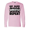 thumbnail image 1 of Inktastic Eat, Sleep, Wrestle, Repeat Long Sleeve T-Shirt, 1 of 5