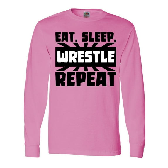 Inktastic Eat, Sleep, Wrestle, Repeat Long Sleeve T-Shirt