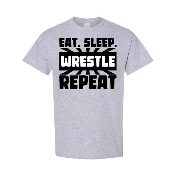 Inktastic Eat, Sleep, Wrestle, Repeat T-Shirt