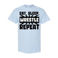 thumbnail image 1 of Inktastic Eat, Sleep, Wrestle, Repeat T-Shirt, 1 of 5