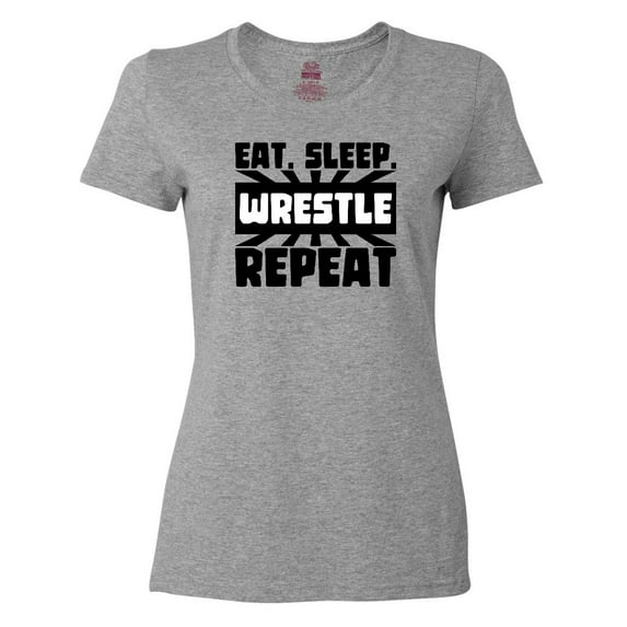 Inktastic Eat, Sleep, Wrestle, Repeat Women's T-Shirt