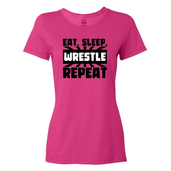Inktastic Eat, Sleep, Wrestle, Repeat Women's T-Shirt
