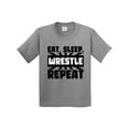 thumbnail image 1 of Inktastic Eat, Sleep, Wrestle, Repeat Youth T-Shirt, 1 of 5