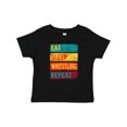 thumbnail image 1 of Inktastic Eat Sleep Wrestling Repeat Boys or Girls Baby T-Shirt, 1 of 5