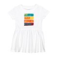 thumbnail image 1 of Inktastic Eat Sleep Wrestling Repeat Girls Baby Dress, 1 of 5