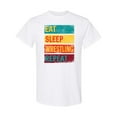 thumbnail image 1 of Inktastic Eat Sleep Wrestling Repeat T-Shirt, 1 of 5